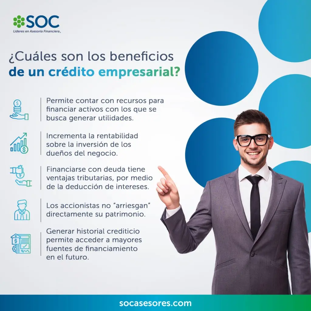 ¿Cuales son los beneficios de de un crédito empresarial? 